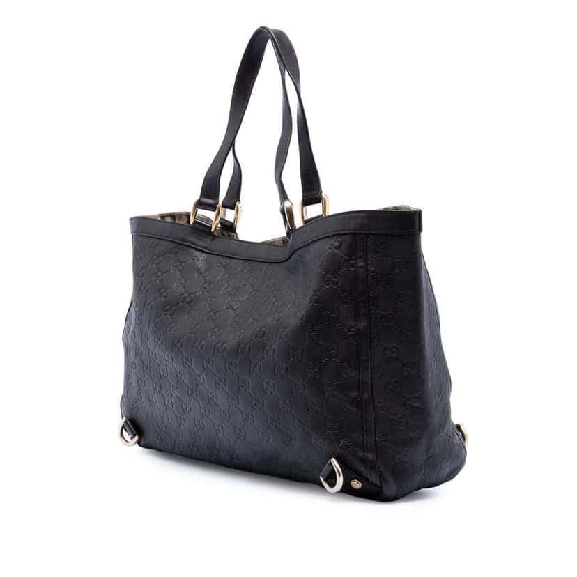 Gucci Guccissima Abbey D Ring Tote Brown Leather Good condition - Back View