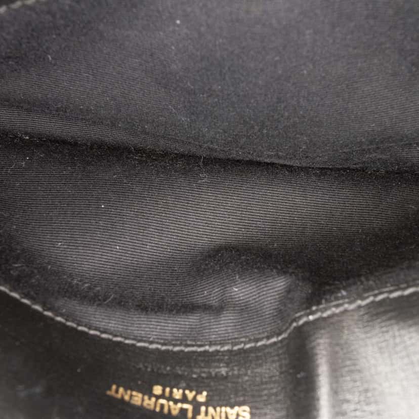 Saint Laurent Smooth Calfskin Cassandre Phone Holder Black Leather Good condition - Model View