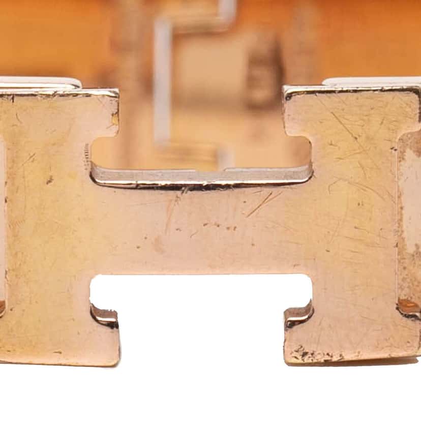 Hermès Narrow Enamel Clic H Bracelet PM Pink Fair condition - Box View