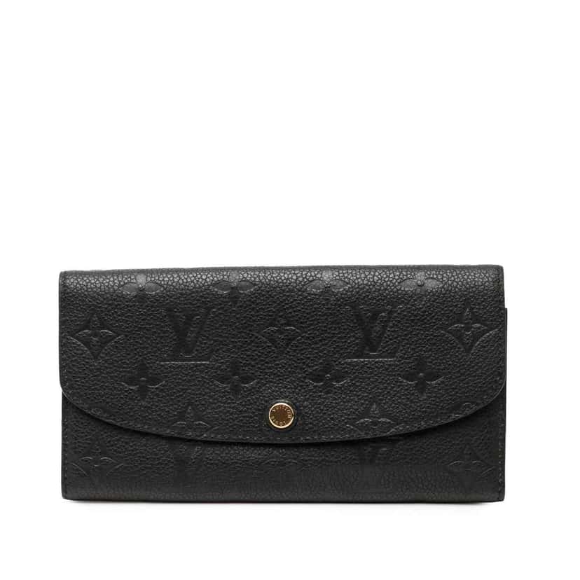 Louis Vuitton Monogram Empreinte Emilie Wallet Black Leather Good condition - Front View