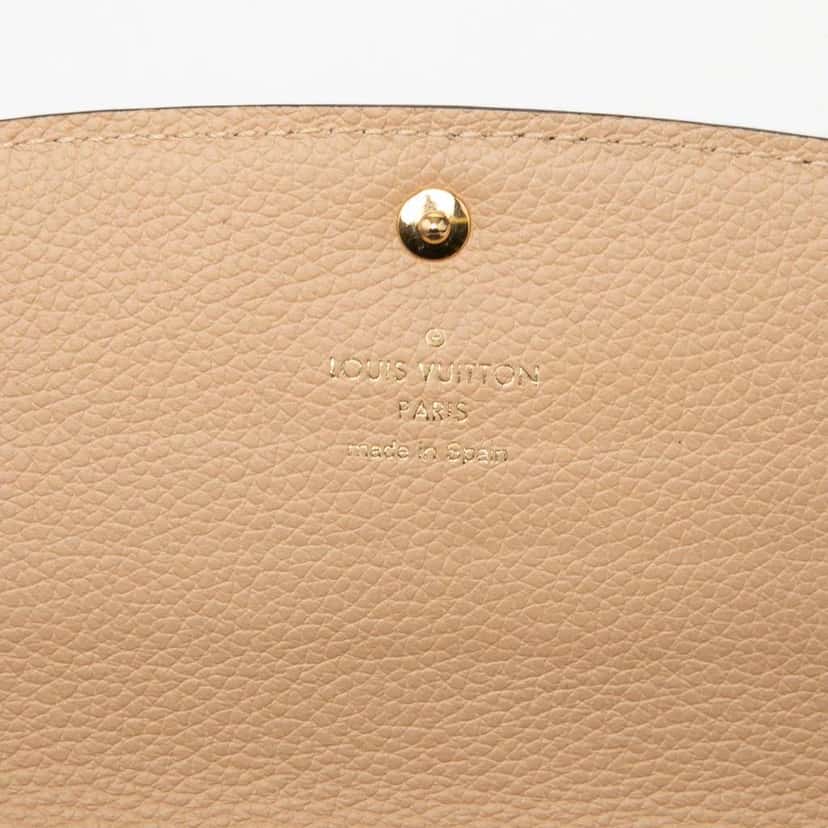 Louis Vuitton Monogram Empreinte Emilie Wallet Black Leather Good condition - Box View