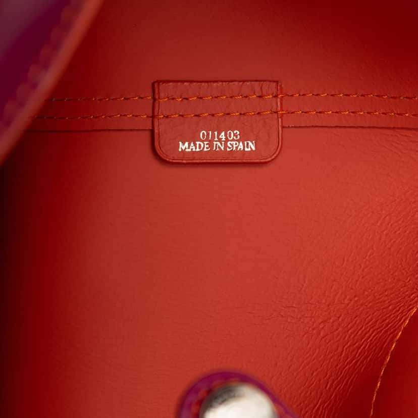 Loewe Leather Perforated Anagram Leo Tote Pink Leather Good condition - Box View