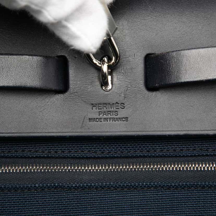 Hermès Toile Herbag Zip 31 Blue Canvas Good condition - Box View