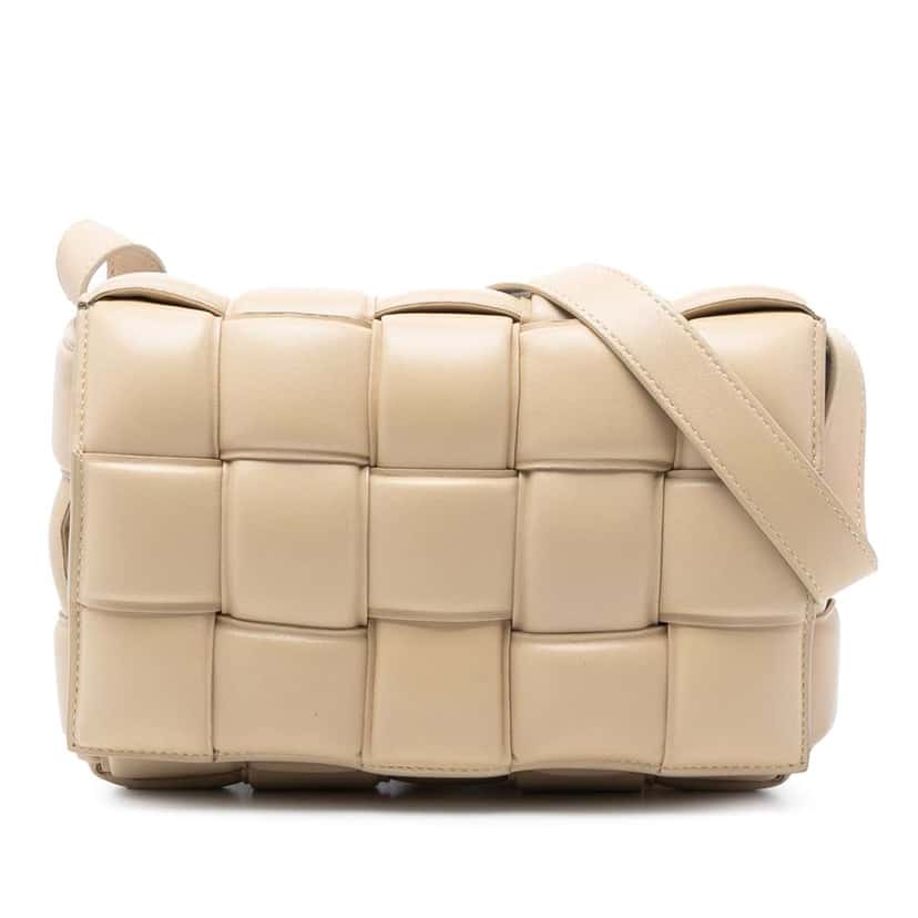 Bottega Veneta Nappa Intrecciato Padded Cassette Crossbody Brown Leather Good condition - Front View