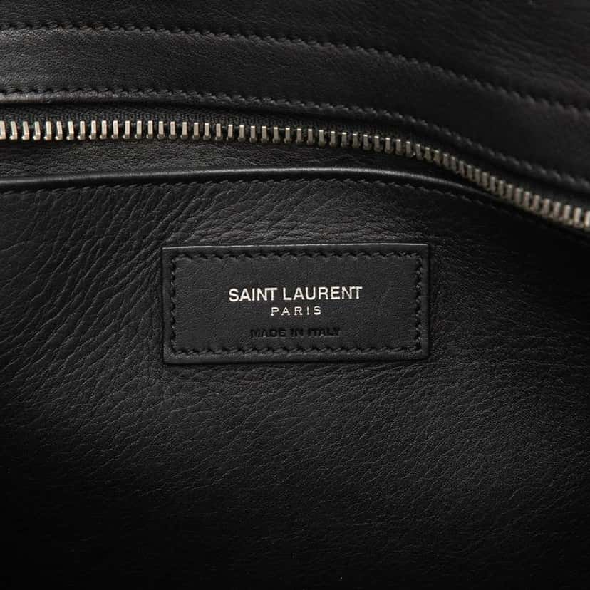 Saint Laurent Baby Leather Monogram Downtown Cabas Satchel Black Leather Good condition - Box View