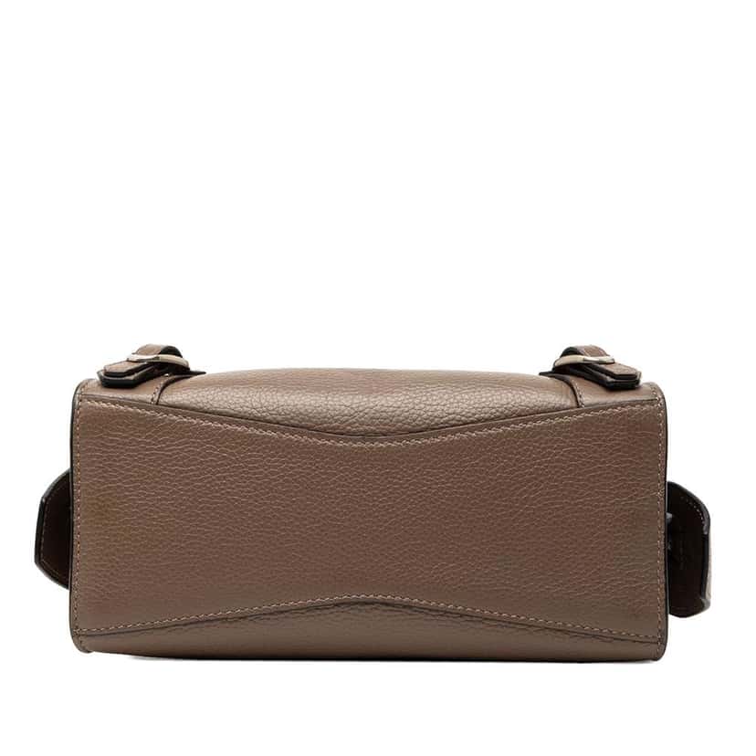 Balenciaga Mini Grained Calfskin Motocross Neo Classic City Satchel Brown Leather Good condition - Inside View