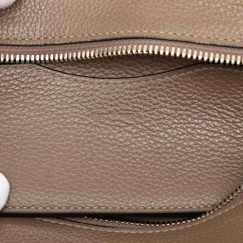 Balenciaga Mini Grained Calfskin Motocross Neo Classic City Satchel Brown Leather Good condition - Box View