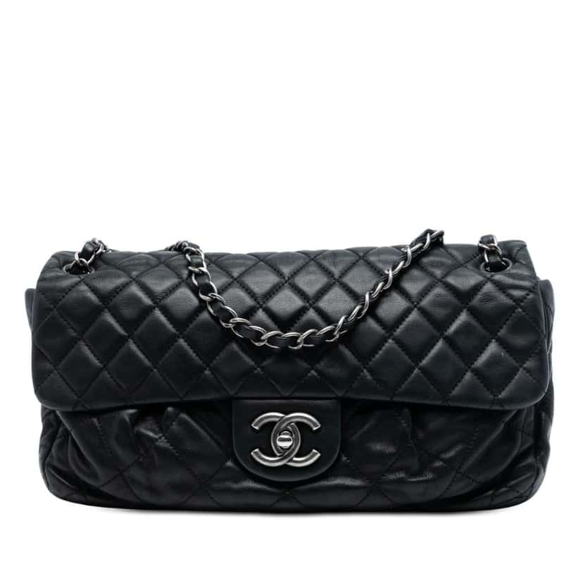 Chanel Quilted Calfskin Chic Quilt Flap Black Leather Good condition - Front View