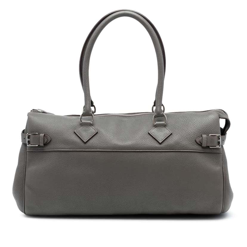 Hermès Clemence Atlas 42 Grey Leather Good condition - Front View