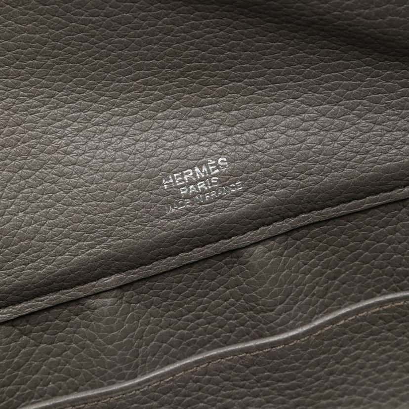 Hermès Clemence Atlas 42 Grey Leather Good condition - Box View