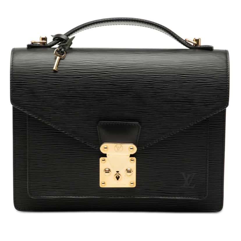 Louis Vuitton Epi Monceau 28 Black Leather Good condition - Front View