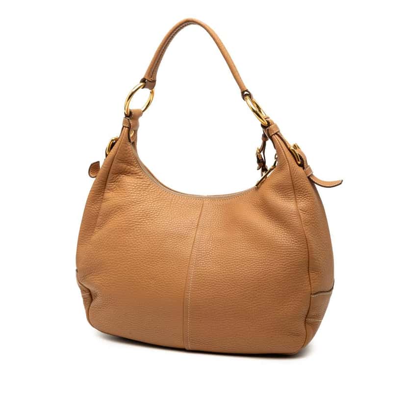 Prada Vitello Daino Shoulder Bag Brown Leather Very good condition - Back View