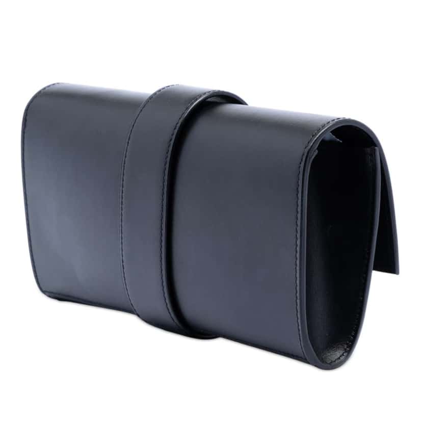 Hermès Tadelakt Medor Clutch 23 Black Leather Good condition - Back View