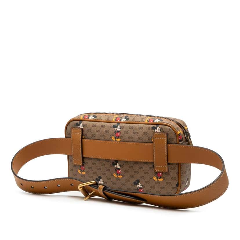 Gucci Disney Micro GG Supreme Mickey Mouse Belt Bag Brown Canvas Good condition - Back View