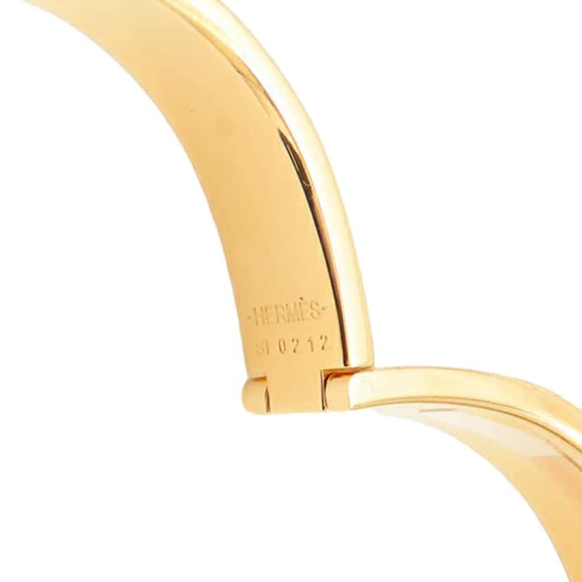 Hermès Enamel Clic H Bracelet PM Orange Good condition - Model View