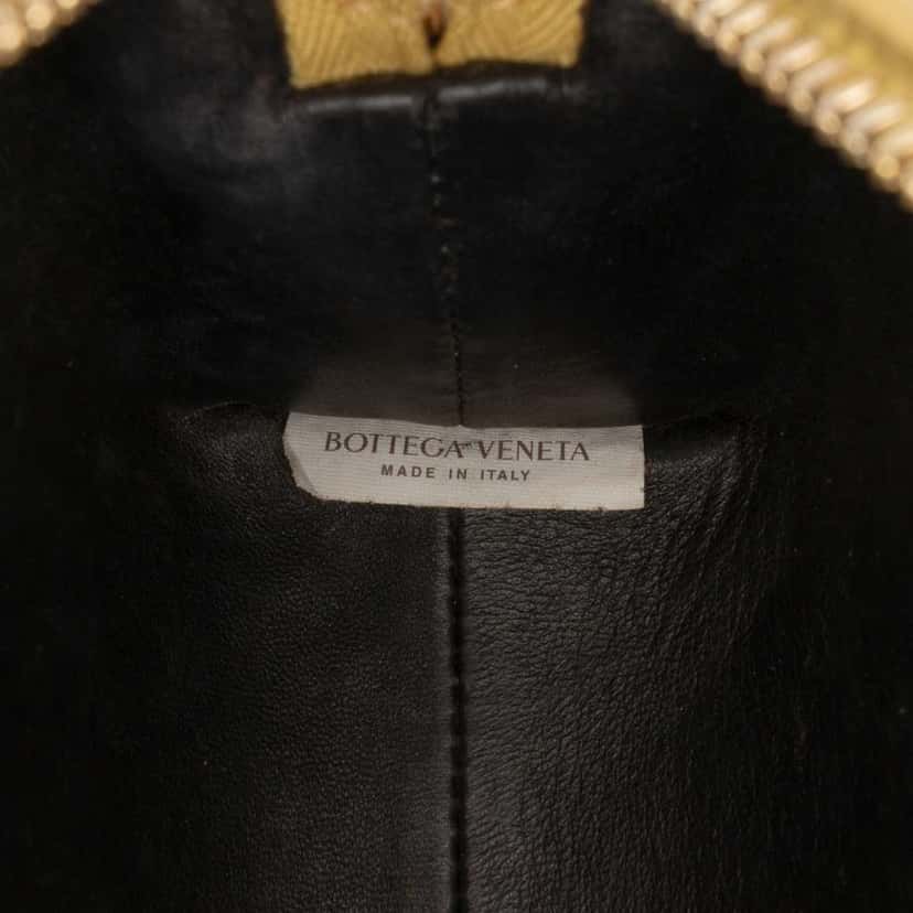 Bottega Veneta Mini Metallic Lambskin Intrecciato Loop Camera Bag Gold Leather Good condition - Box View