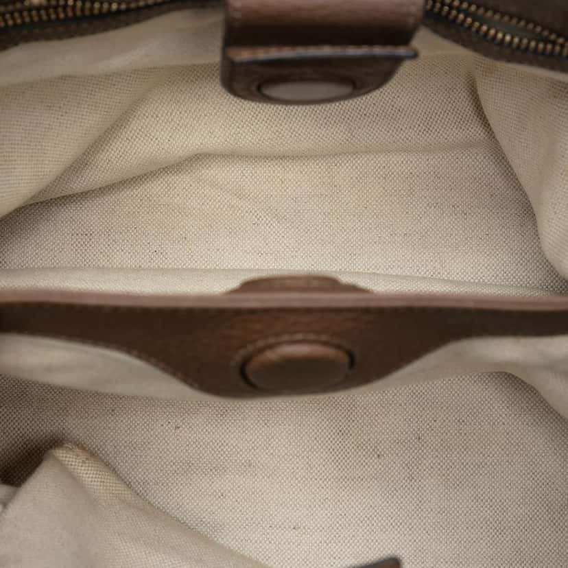 Gucci Small Calfskin Bamboo Shopper Satchel Brown Leather Good condition - Model View