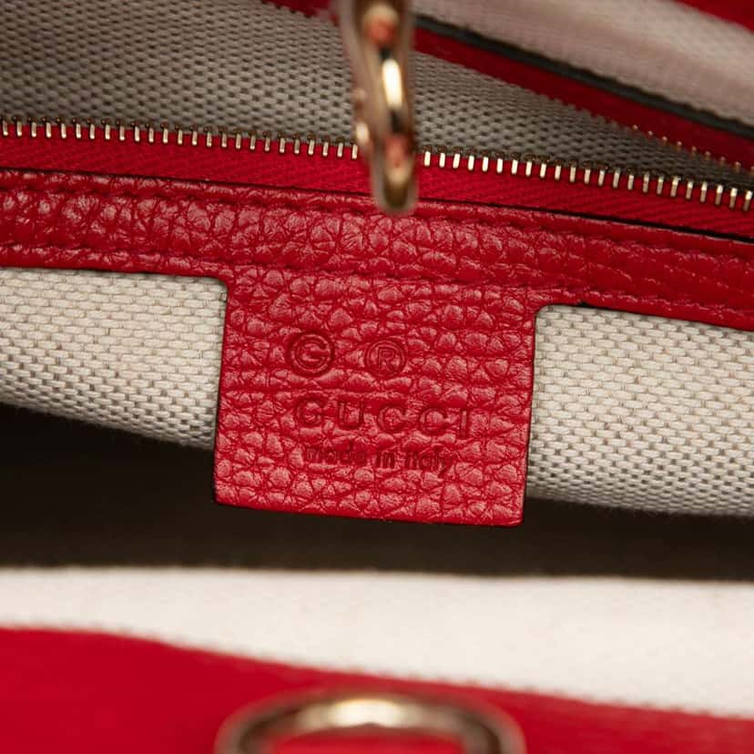 Gucci Medium Leather Soho Chain Tote Red Leather Good condition - Box View
