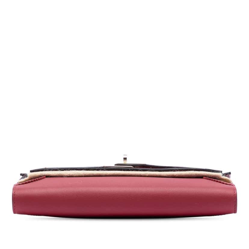 Hermès Swift Ghillies Kelly Longue Wallet Red Leather Good condition - Inside View