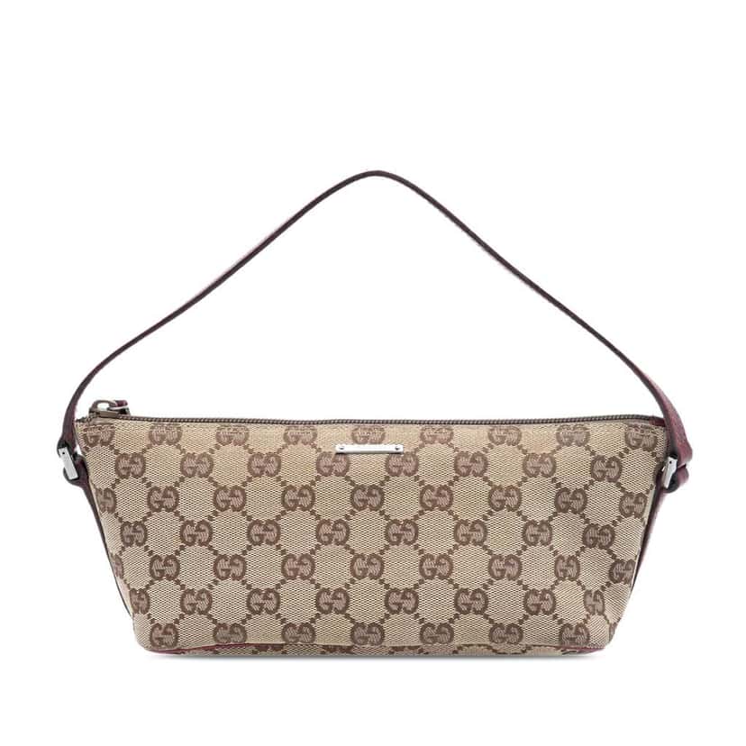 Gucci GG Canvas Boat Brown Canvas Good condition - Front View
