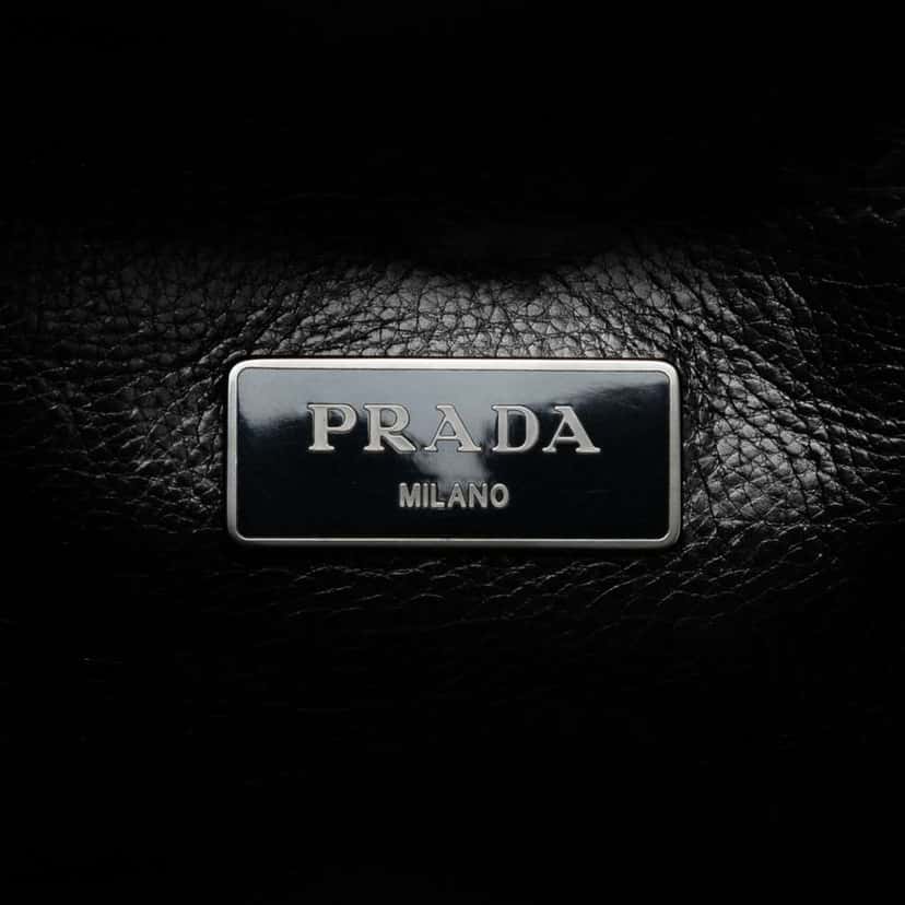 Prada Glace Calf Satchel Blue Leather Good condition - Box View