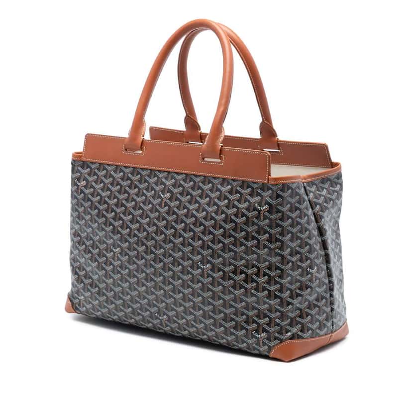 Goyard Goyardine Bellechasse MM Brown Canvas Good condition - Back View