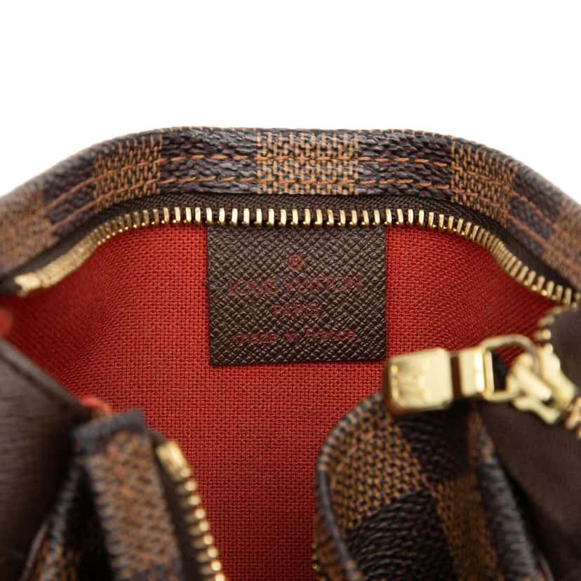 Louis Vuitton Damier Ebene Trousse Pochette Brown Good condition - Box View