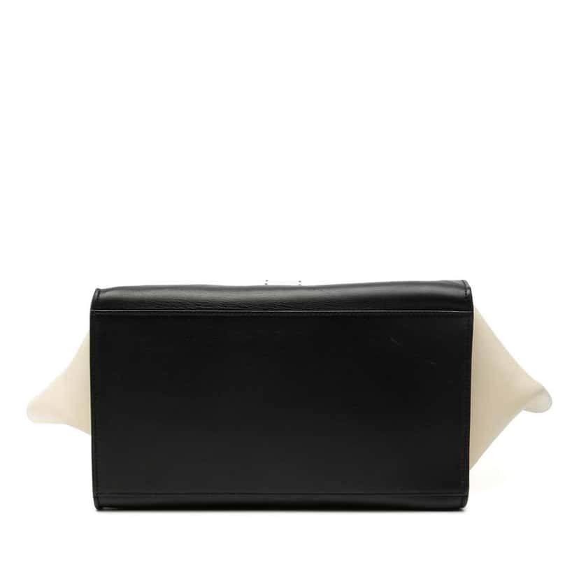 Celine Medium Tricolor Leather Trapeze Satchel Black Leather Good condition - Inside View