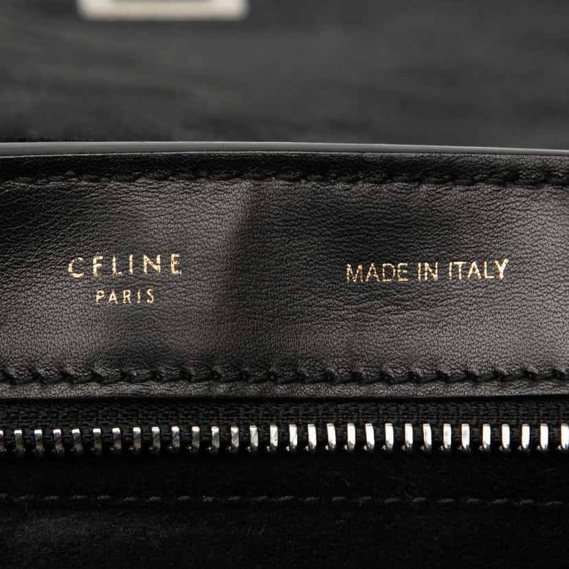 Celine Medium Tricolor Leather Trapeze Satchel Black Leather Good condition - Box View