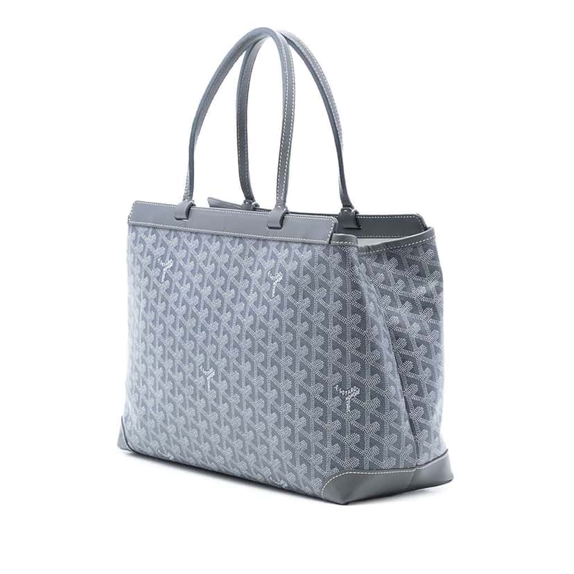 Goyard Goyardine Bellechasse PM Grey Canvas Very good condition - Back View