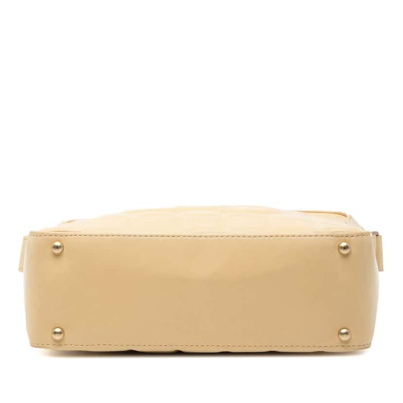 Chanel CC Chocolate Bar Lambskin Shoulder Bag Brown Leather Very good condition - Inside View