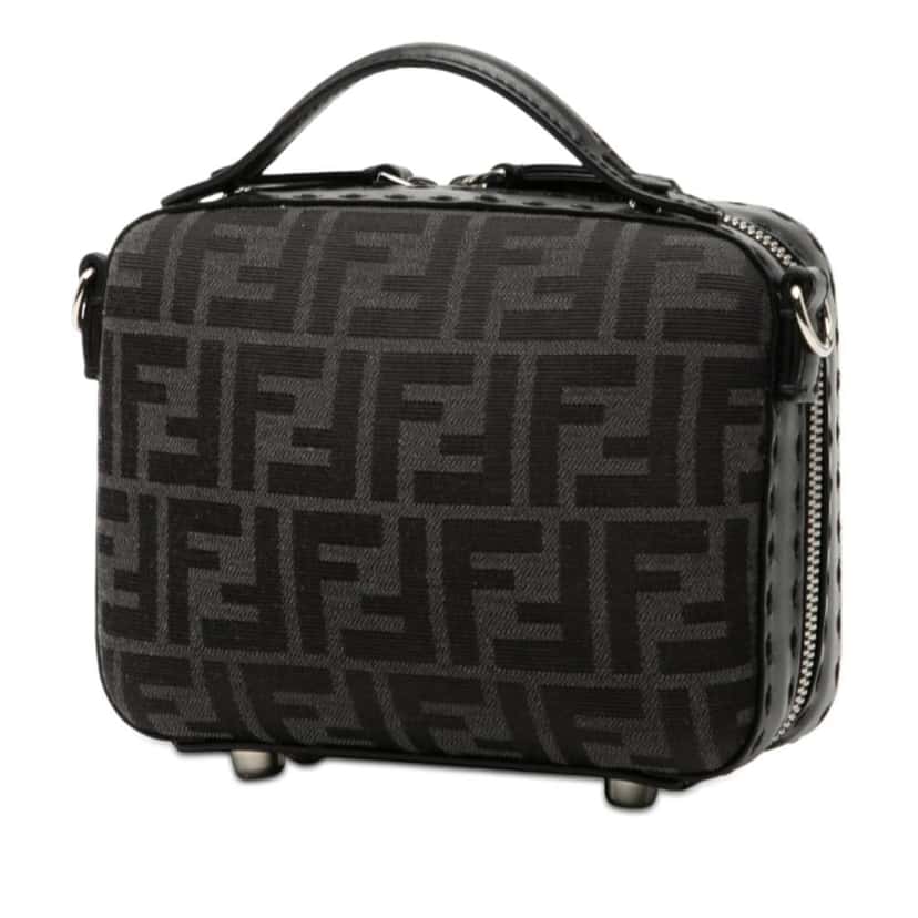 Fendi Mini Zucca Canvas Suitcase Bag Black Canvas Very good condition - Back View