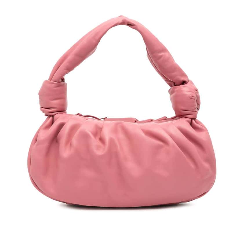 Miu Miu Nappa Knot Top Handle Bag Pink Leather Good condition - Front View