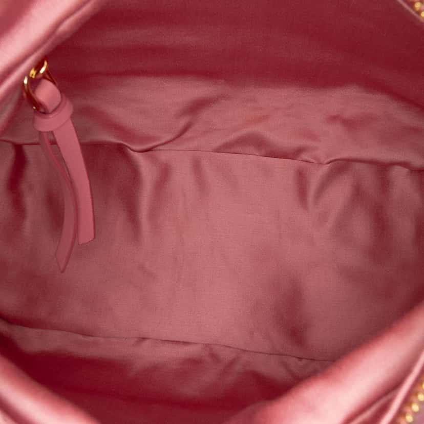 Miu Miu Nappa Knot Top Handle Bag Pink Leather Good condition - Model View
