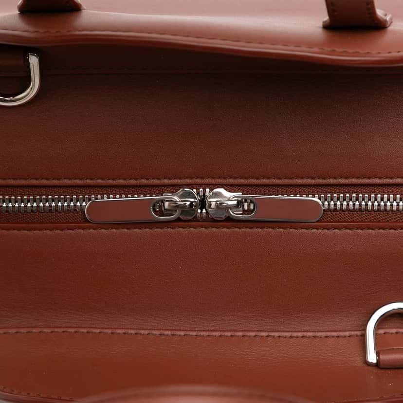 Loro Piana Micro Leather Sesia Satchel Brown Leather Good condition - Box View