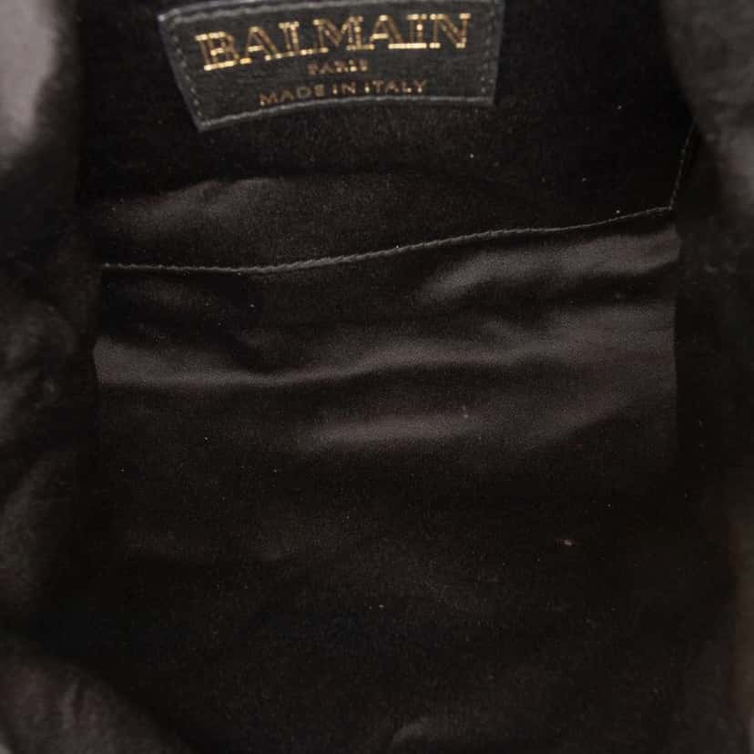 Balmain Leather Round Chain Handle Backpack Black Leather Good condition - Model View