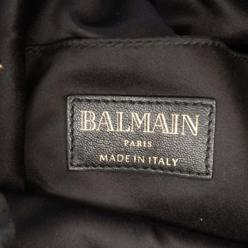 Balmain Leather Round Chain Handle Backpack Black Leather Good condition - Box View