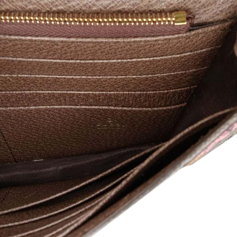 Gucci GG Supreme Bengal Wallet on Chain Brown Canvas Good condition - Box View