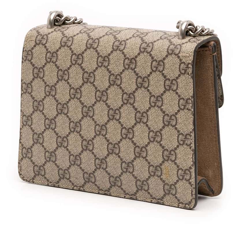 Gucci Small GG Supreme Dionysus Crossbody Brown Canvas Very good condition - Back View