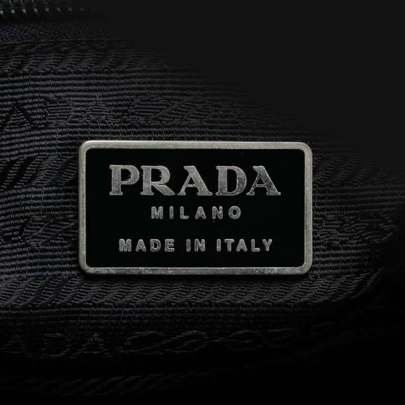 Prada Tessuto Metal Handle Bag Black Very good condition - Box View