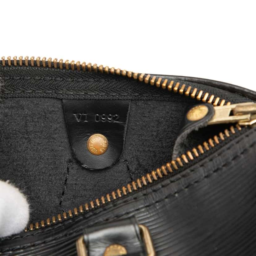 Louis Vuitton Epi Speedy 25 Black Leather Good condition - Box View
