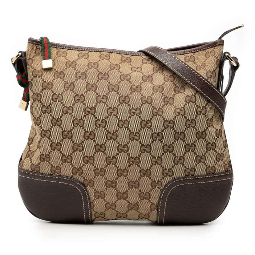 Gucci GG Canvas Web Princy Crossbody Brown Canvas Very good condition - Front View