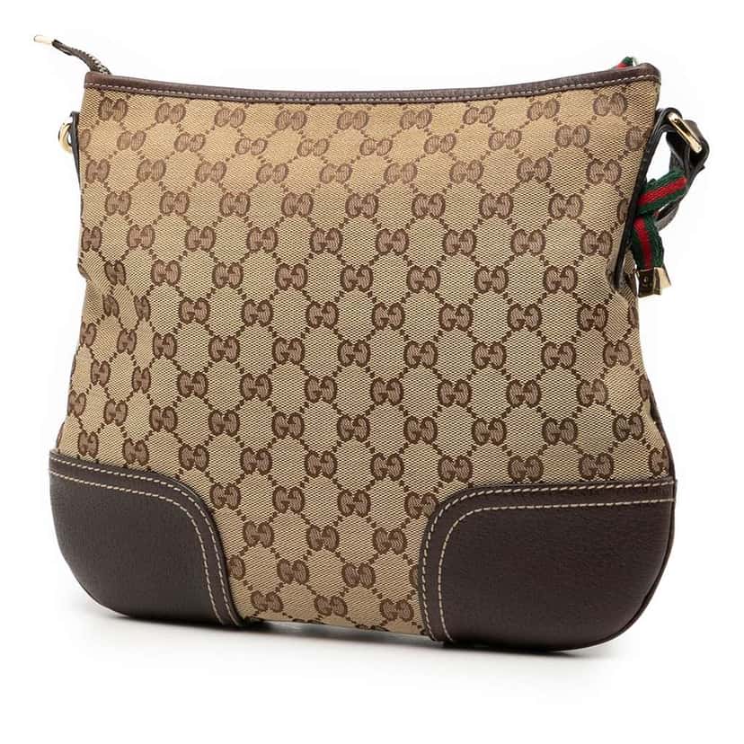 Gucci GG Canvas Web Princy Crossbody Brown Canvas Very good condition - Back View