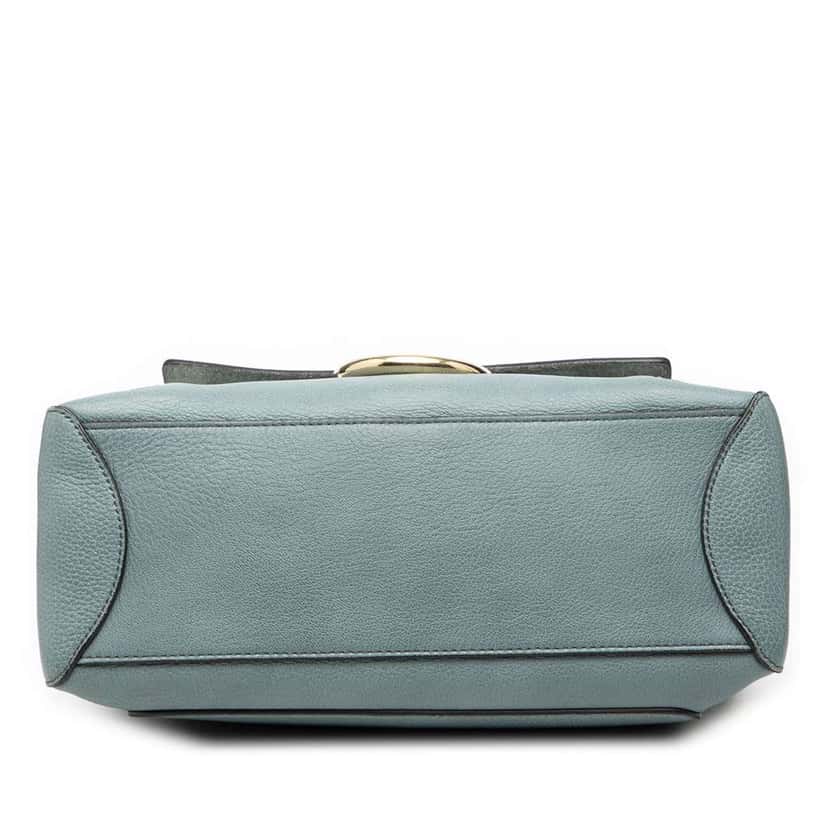 Chloé Small Leather Faye Day Satchel Blue Leather Good condition - Inside View