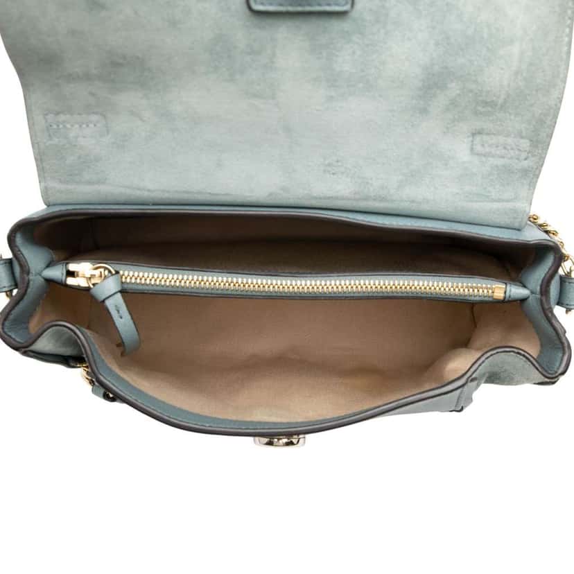 Chloé Small Leather Faye Day Satchel Blue Leather Good condition - Model View