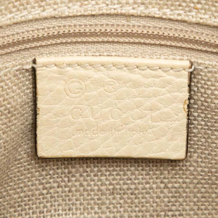 Gucci Small Dollar Calfskin Interlocking G Crossbody White Leather Very good condition - Box View