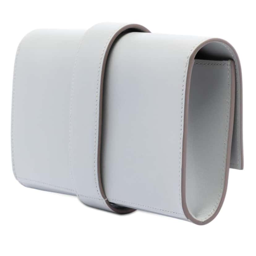 Hermès Tadelakt Medor Clutch 23 Grey Leather Good condition - Back View