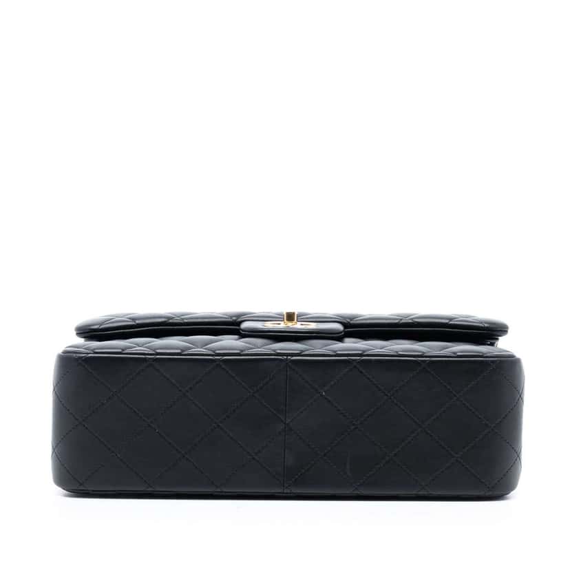 Chanel Jumbo Classic Lambskin Double Flap Black Leather Good condition - Inside View