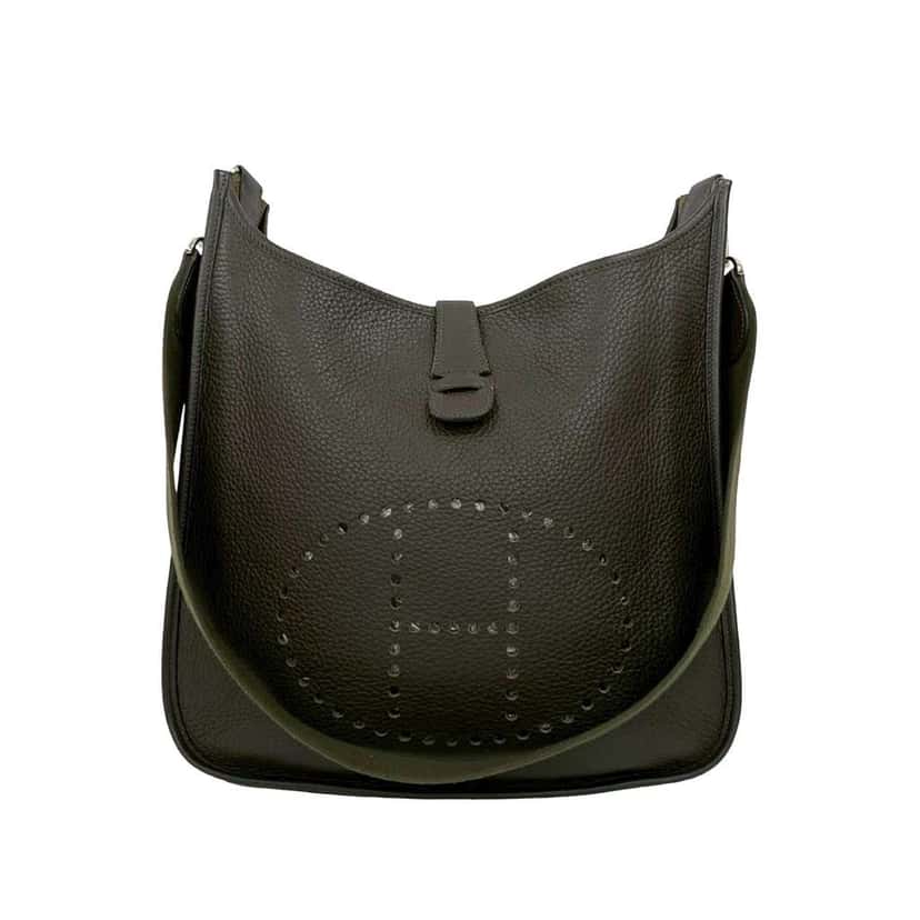 Hermès Clemence Evelyne II 33 Brown Leather Very good condition - Front View