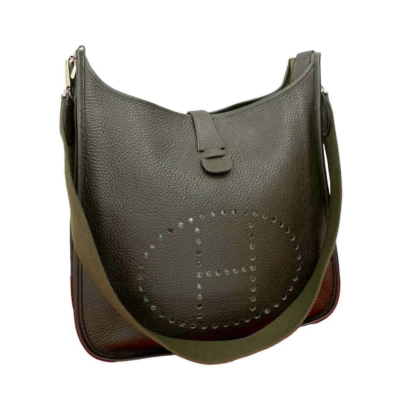 Hermès Clemence Evelyne II 33 Brown Leather Very good condition - Back View